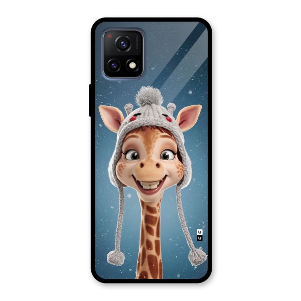 Funny Giraffe Glass Back Case for Vivo Y72 5G