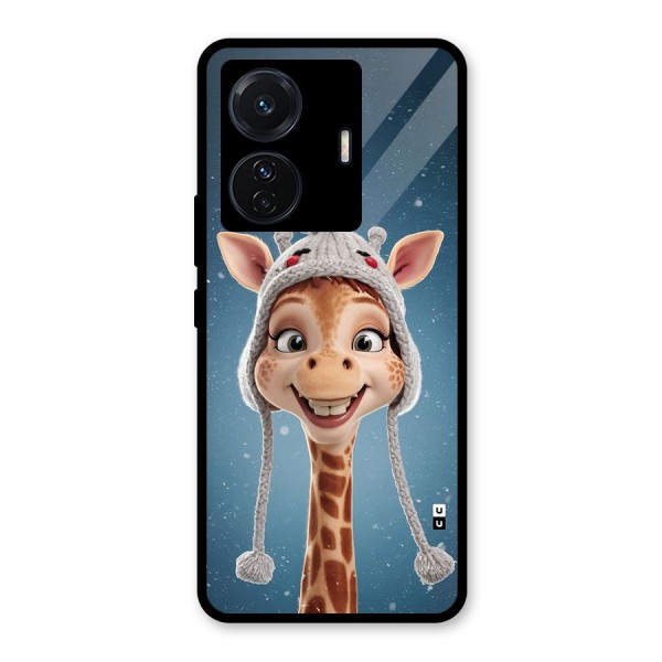 Funny Giraffe Glass Back Case for Vivo iQOO Z6 Pro