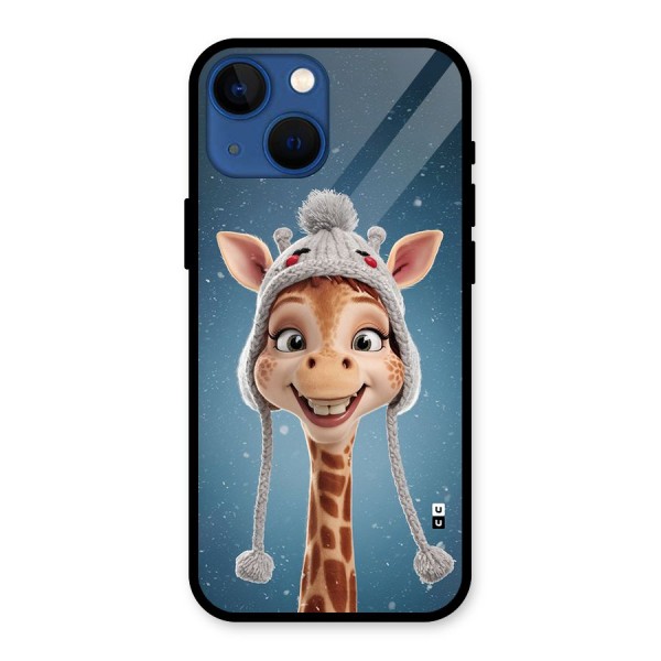 Funny Giraffe Glass Back Case for iPhone 13 Mini