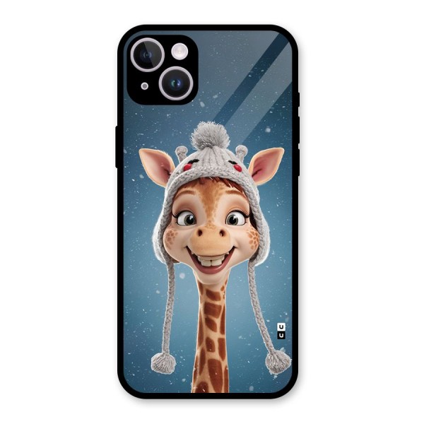 Funny Giraffe Glass Back Case for iPhone 14 Plus