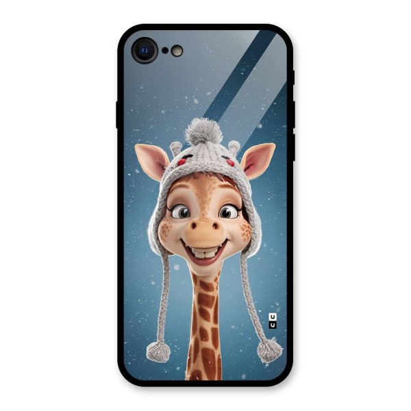 Funny Giraffe Glass Back Case for iPhone 8