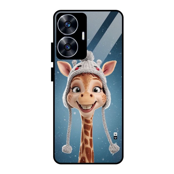 Funny Giraffe Glass Back Case for realme C55