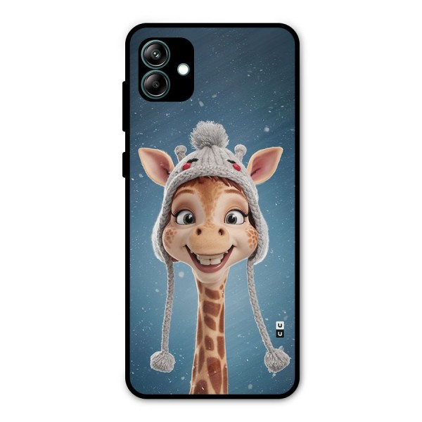 Funny Giraffe Metal Back Case for Galaxy A04