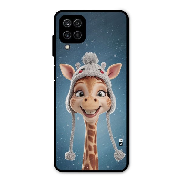 Funny Giraffe Metal Back Case for Galaxy A12