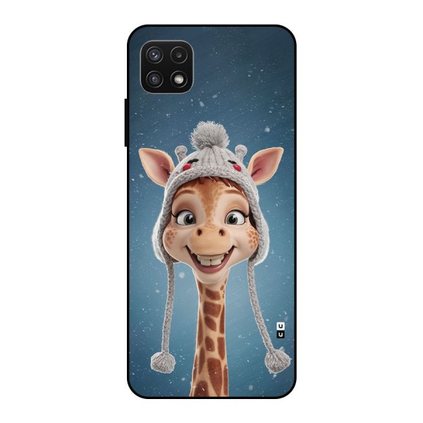 Funny Giraffe Metal Back Case for Galaxy A22 5G