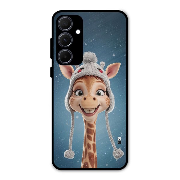 Funny Giraffe Metal Back Case for Galaxy A35