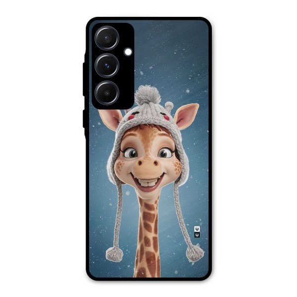 Funny Giraffe Metal Back Case for Galaxy A55
