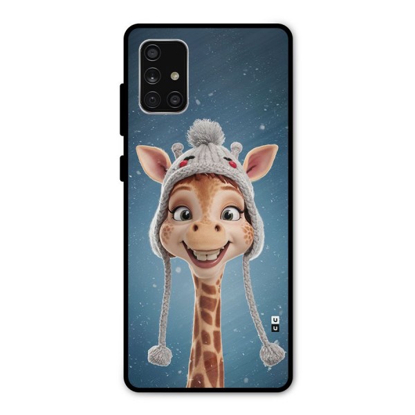 Funny Giraffe Metal Back Case for Galaxy A71