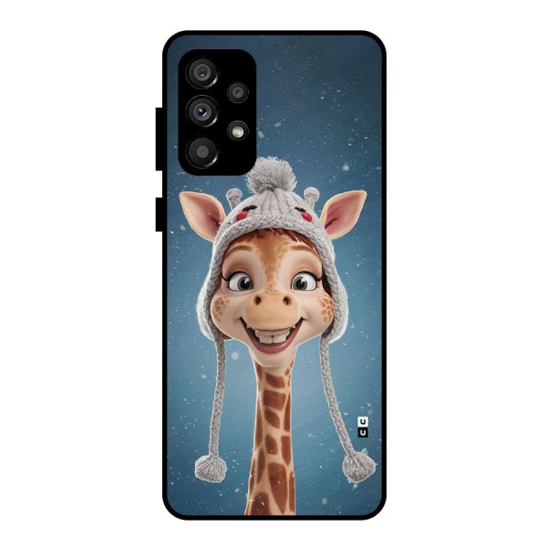 Funny Giraffe Metal Back Case for Galaxy A73 5G