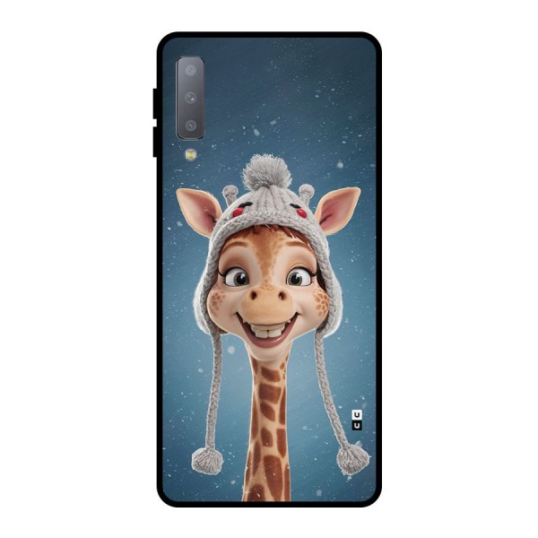 Funny Giraffe Metal Back Case for Galaxy A7 (2018)