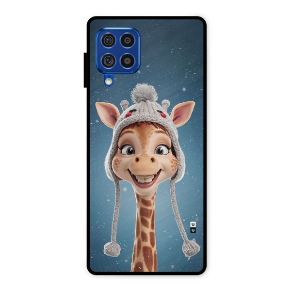 Funny Giraffe Metal Back Case for Galaxy F62