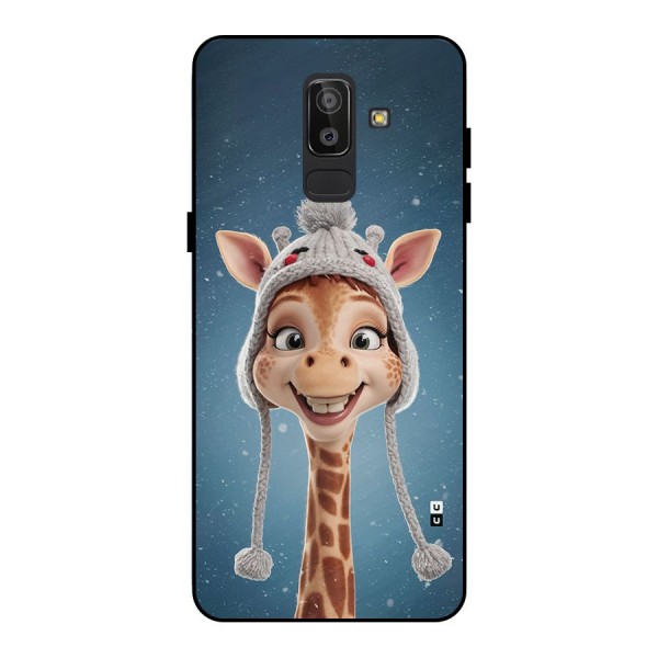 Funny Giraffe Metal Back Case for Galaxy J8