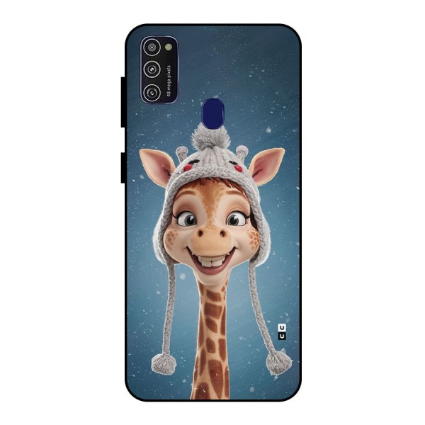 Funny Giraffe Metal Back Case for Galaxy M21