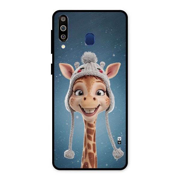 Funny Giraffe Metal Back Case for Galaxy M30