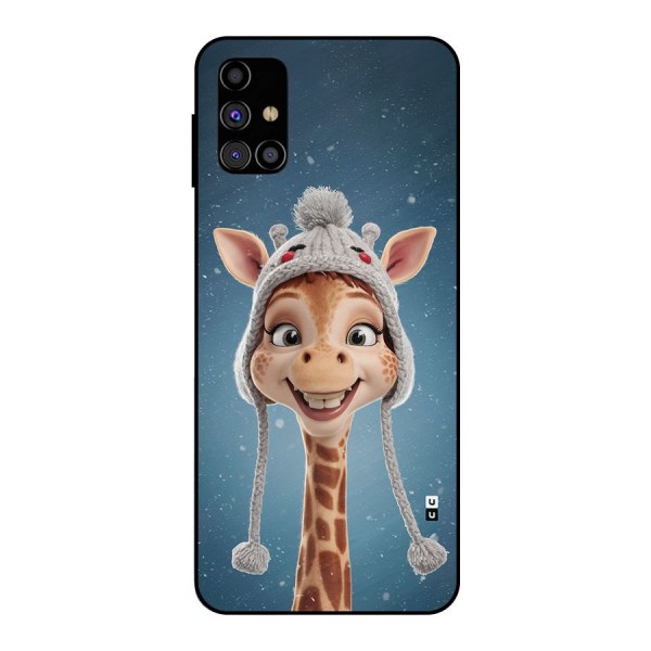 Funny Giraffe Metal Back Case for Galaxy M31s