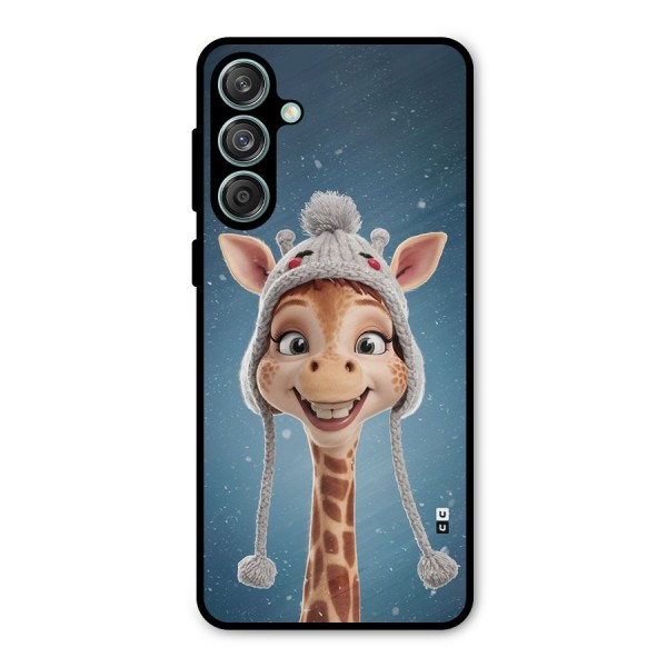 Funny Giraffe Metal Back Case for Galaxy M55 5G