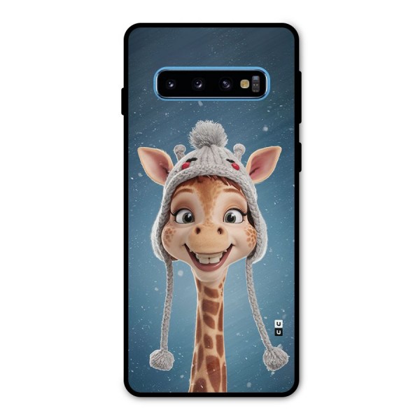 Funny Giraffe Metal Back Case for Galaxy S10