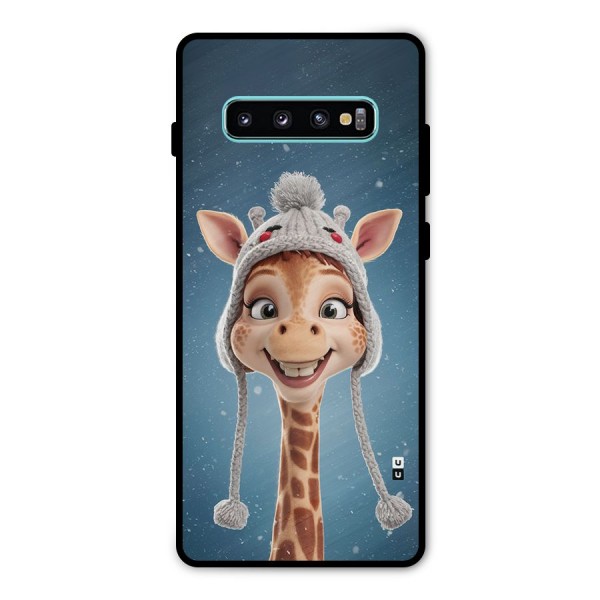 Funny Giraffe Metal Back Case for Galaxy S10 Plus