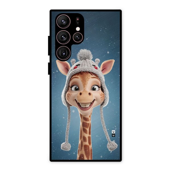 Funny Giraffe Metal Back Case for Galaxy S22 Ultra 5G