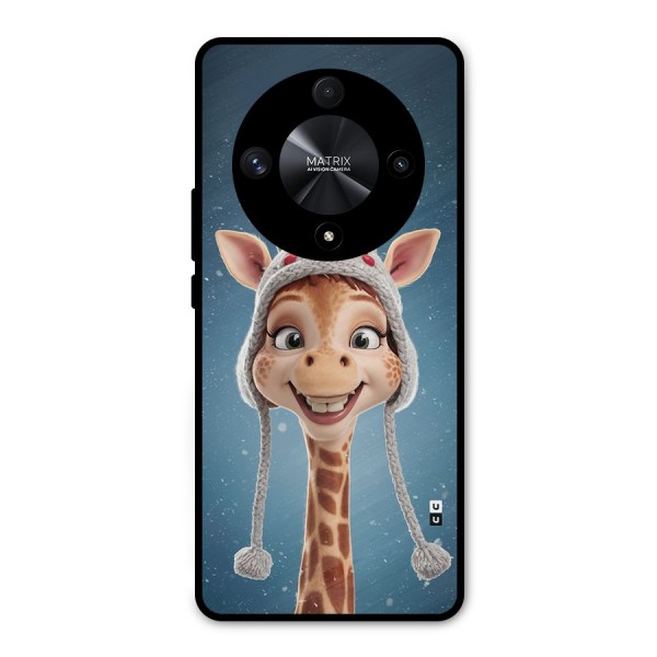 Funny Giraffe Metal Back Case for Honor X9b