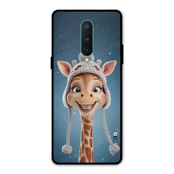Funny Giraffe Metal Back Case for OnePlus 8