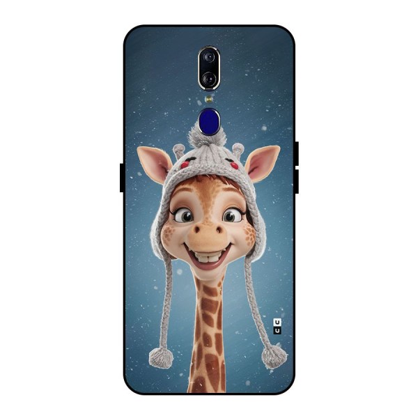 Funny Giraffe Metal Back Case for Oppo F11