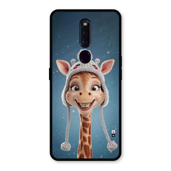 Funny Giraffe Metal Back Case for Oppo F11 Pro