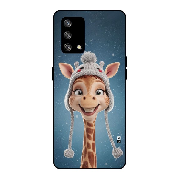 Funny Giraffe Metal Back Case for Oppo F19