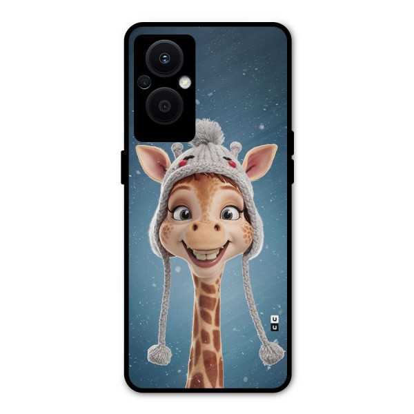 Funny Giraffe Metal Back Case for Oppo F21s Pro 5G