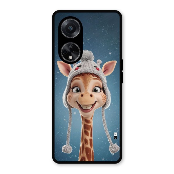 Funny Giraffe Metal Back Case for Oppo F23