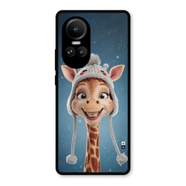 Funny Giraffe Metal Back Case for Oppo Reno10 Pro