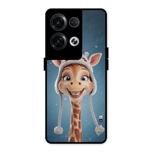 Funny Giraffe Metal Back Case for Oppo Reno8 Pro 5G