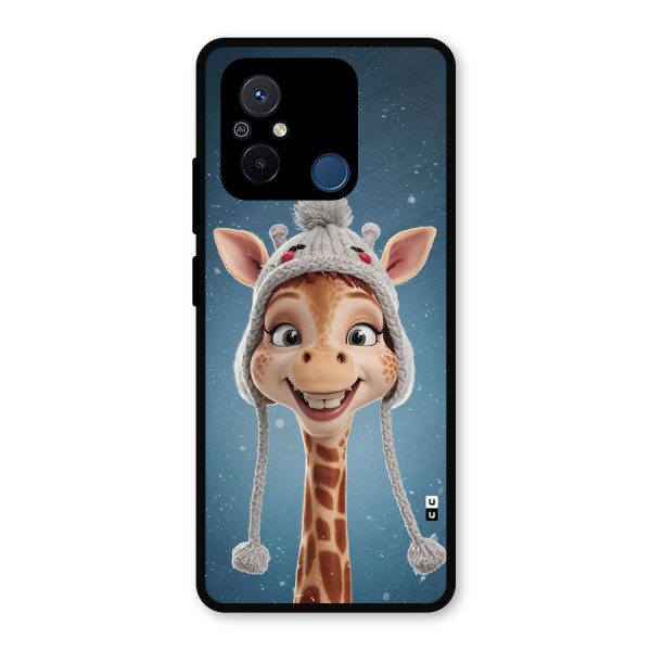 Funny Giraffe Metal Back Case for Poco C55