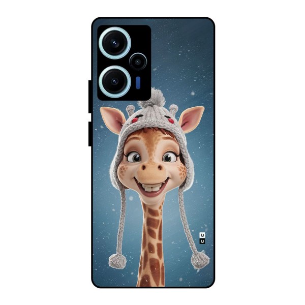 Funny Giraffe Metal Back Case for Poco F5