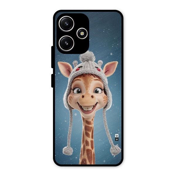 Funny Giraffe Metal Back Case for Poco M6 Pro