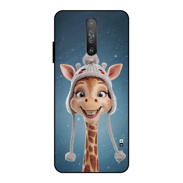 Funny Giraffe Metal Back Case for Poco X2