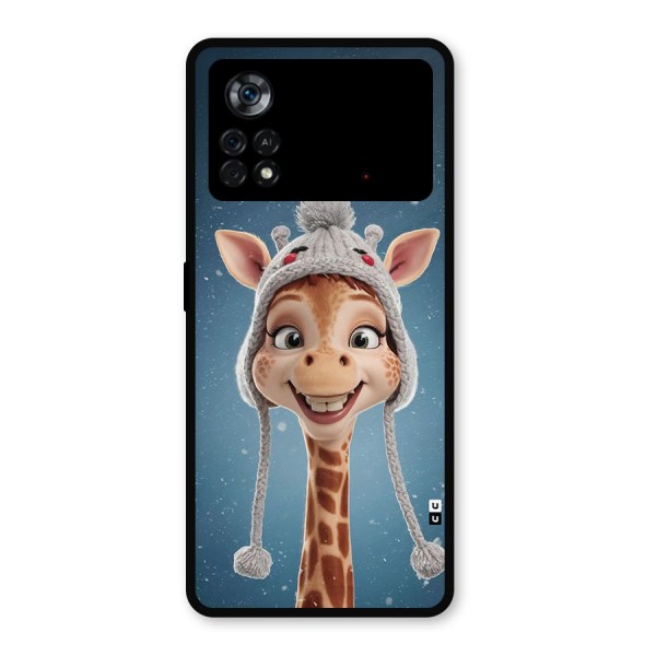 Funny Giraffe Metal Back Case for Poco X4 Pro 5G