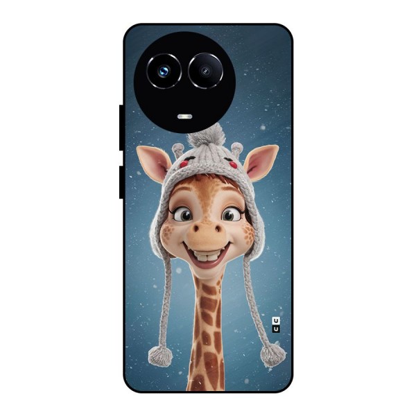 Funny Giraffe Metal Back Case for Realme 11X