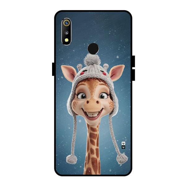 Funny Giraffe Metal Back Case for Realme 3