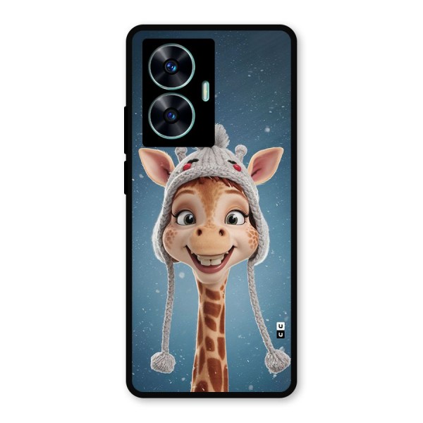 Funny Giraffe Metal Back Case for Realme C55