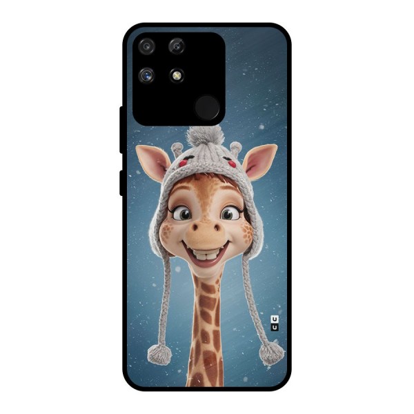 Funny Giraffe Metal Back Case for Realme Narzo 50A