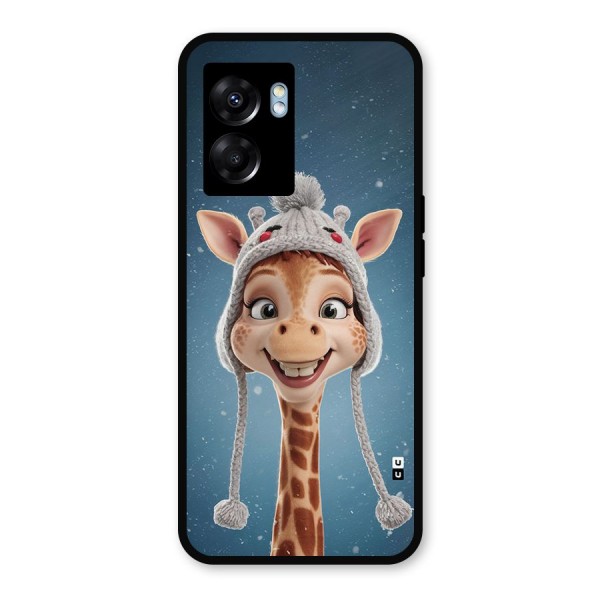 Funny Giraffe Metal Back Case for Realme Narzo 50 5G