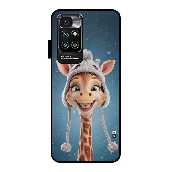 Funny Giraffe Metal Back Case for Redmi 10 Prime