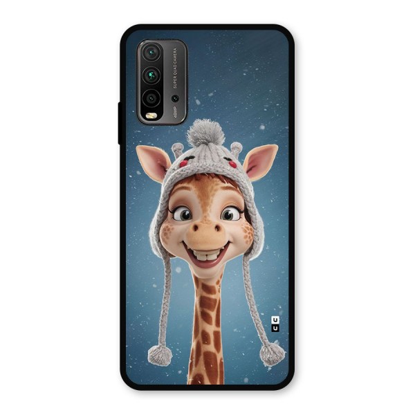 Funny Giraffe Metal Back Case for Redmi 9 Power