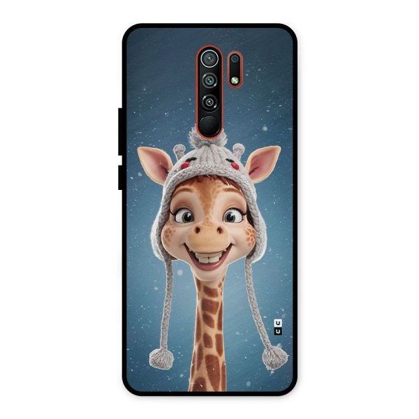 Funny Giraffe Metal Back Case for Redmi 9 Prime