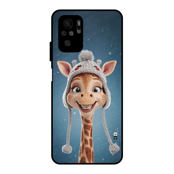 Funny Giraffe Metal Back Case for Redmi Note 10