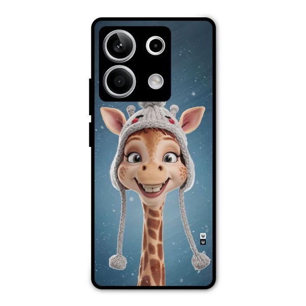 Funny Giraffe Metal Back Case for Redmi Note 13 5G