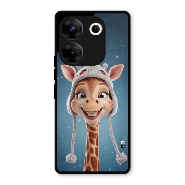 Funny Giraffe Metal Back Case for Tecno Camon 20