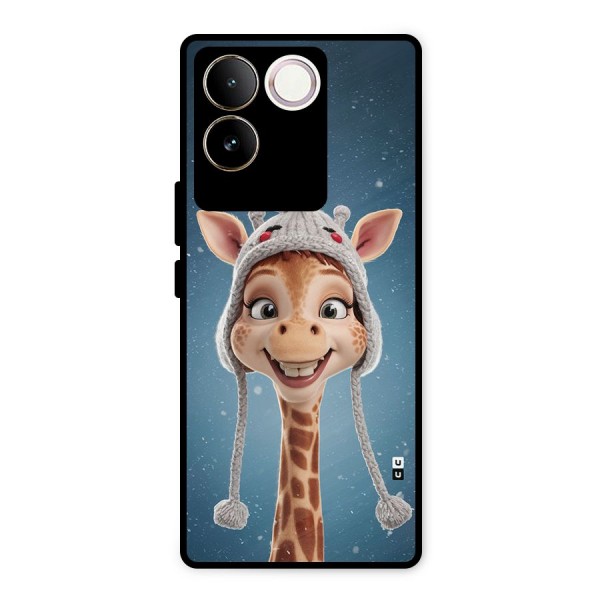 Funny Giraffe Metal Back Case for Vivo T2 Pro