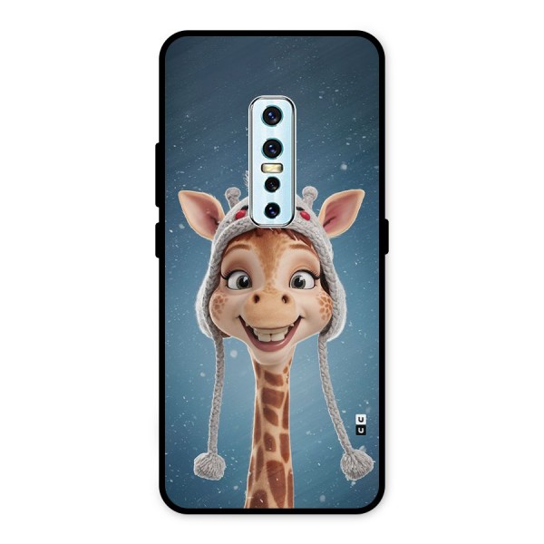 Funny Giraffe Metal Back Case for Vivo V17 Pro